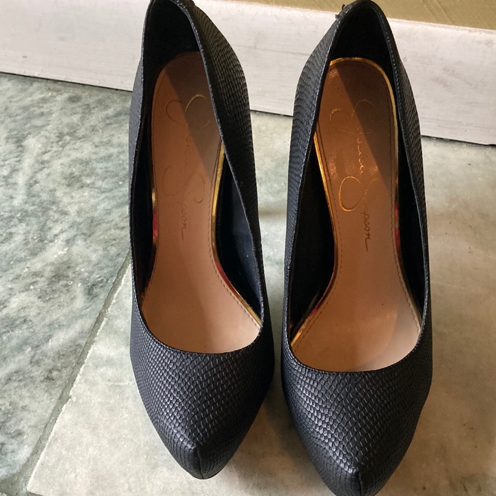 Black Jessica Simpson stilettos